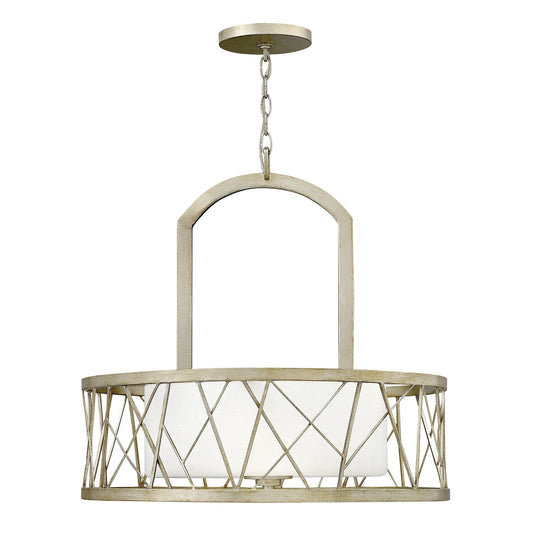 Hinkley Nest 3 Light Silver Leaf Chandelier HK/NEST/P/B SL