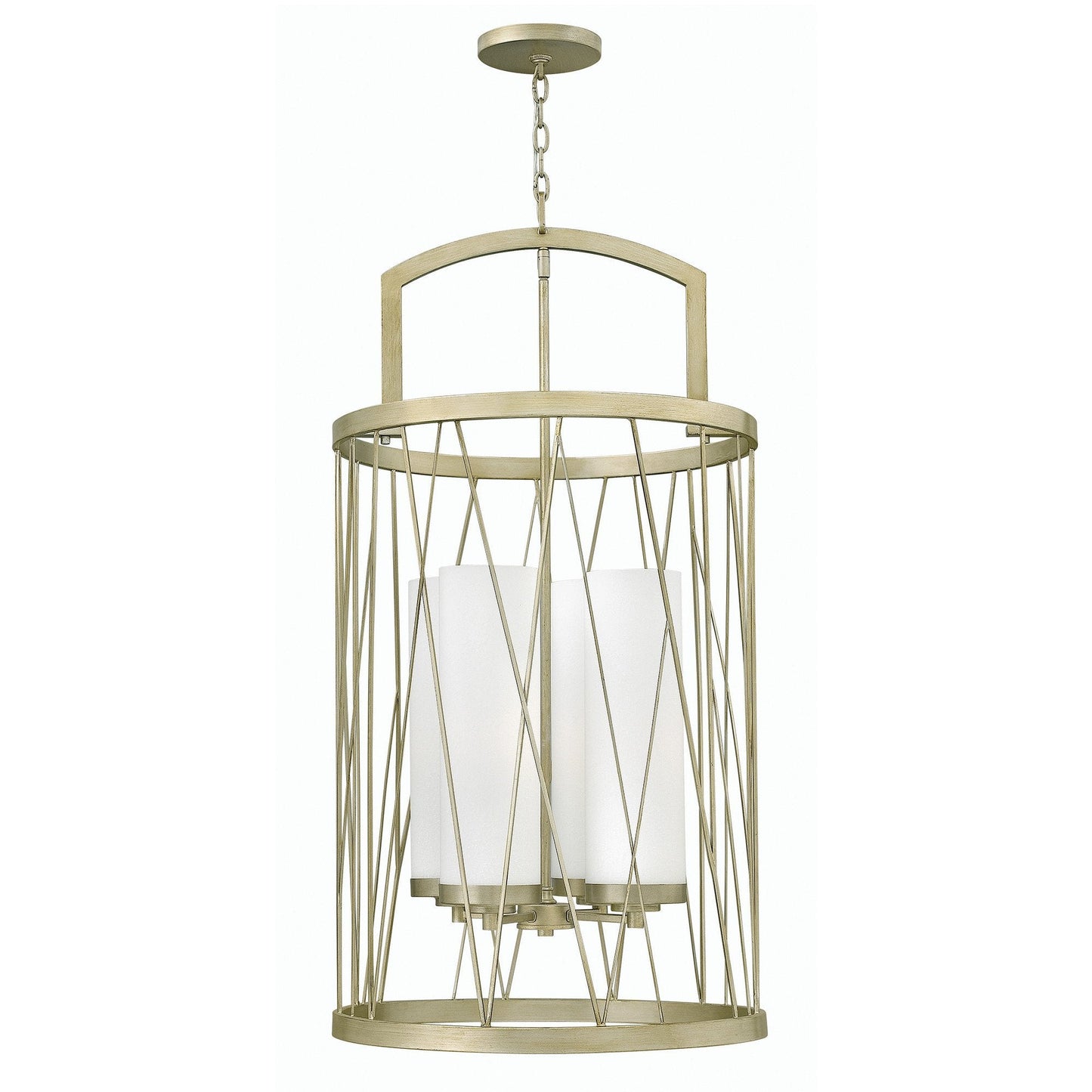 Hinkley Nest 4 Light Silver Leaf Chandelier HK/NEST/P/C SL
