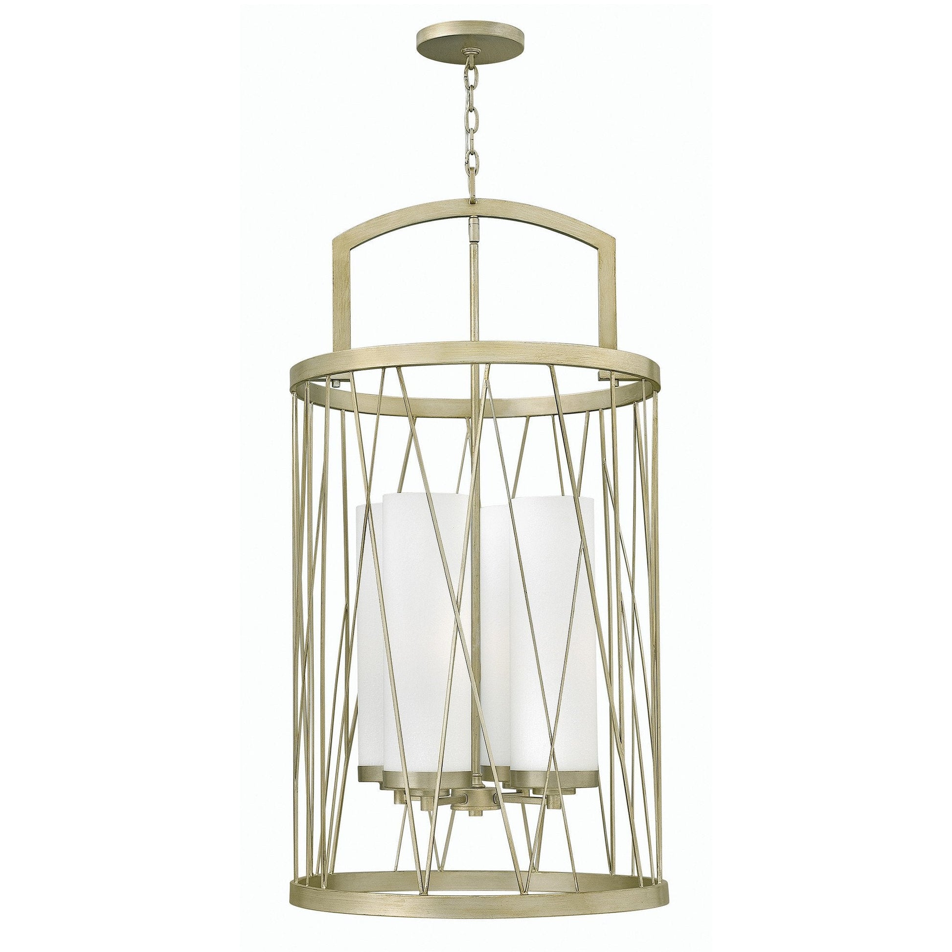Hinkley Nest 4 Light Silver Leaf Chandelier HK/NEST/P/C SL