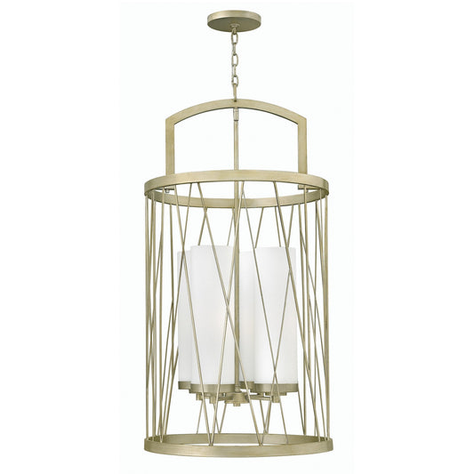 Hinkley Nest 4 Light Silver Leaf Chandelier HK/NEST/P/C SL