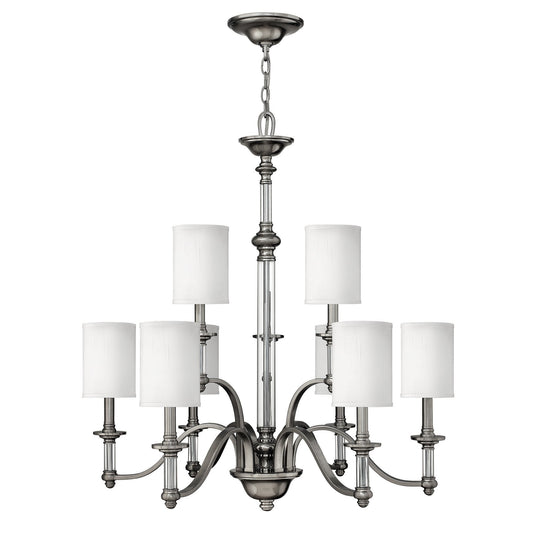 Hinkley Sussex 9 Light Brushed Nickel Chandelier HK/SUSSEX9