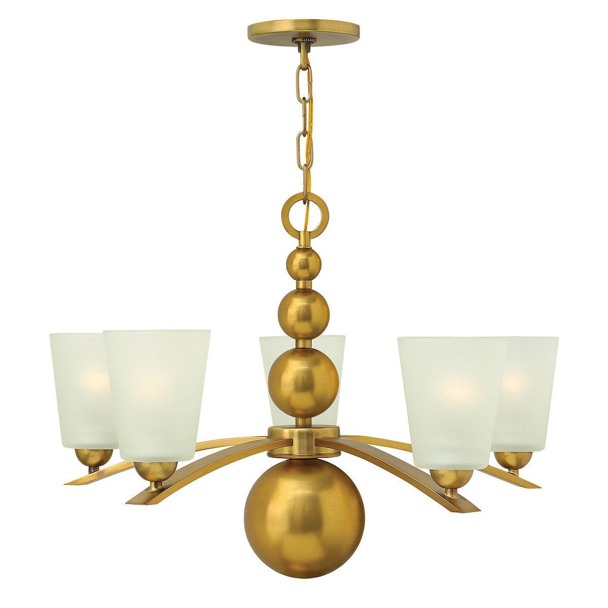 Hinkley Zelda 5 Light Vintage Brass Chandelier HK/ZELDA5 VS
