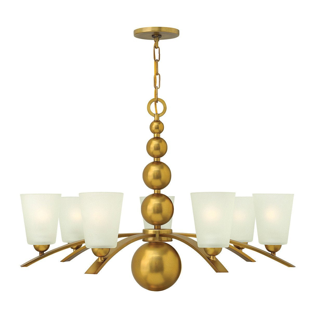 Hinkley Zelda 7 Light Vintage Brass Chandelier HK/ZELDA7 VS