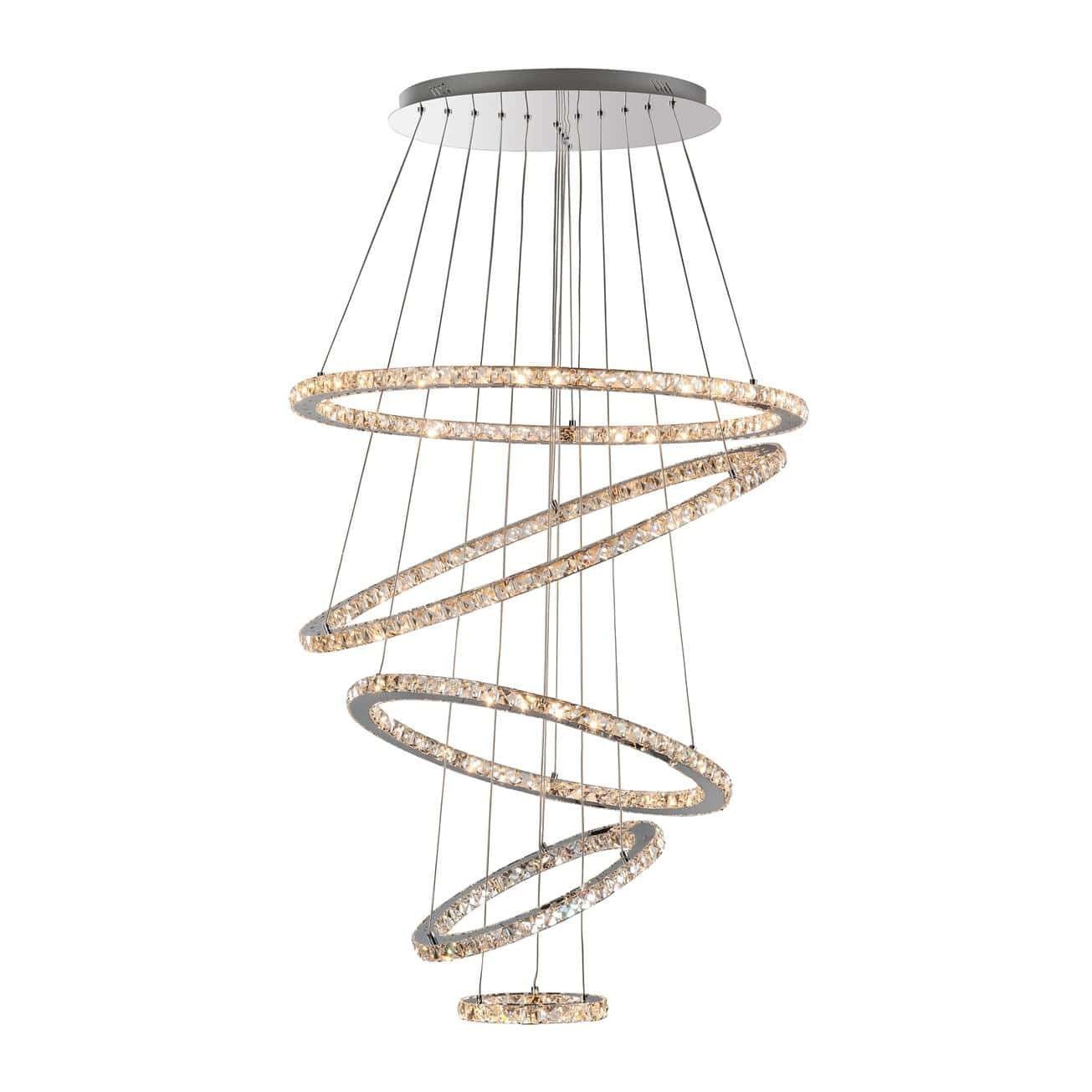 Illuminati Concentric Crystal LED Light Ring Chandelier MD103508-159A