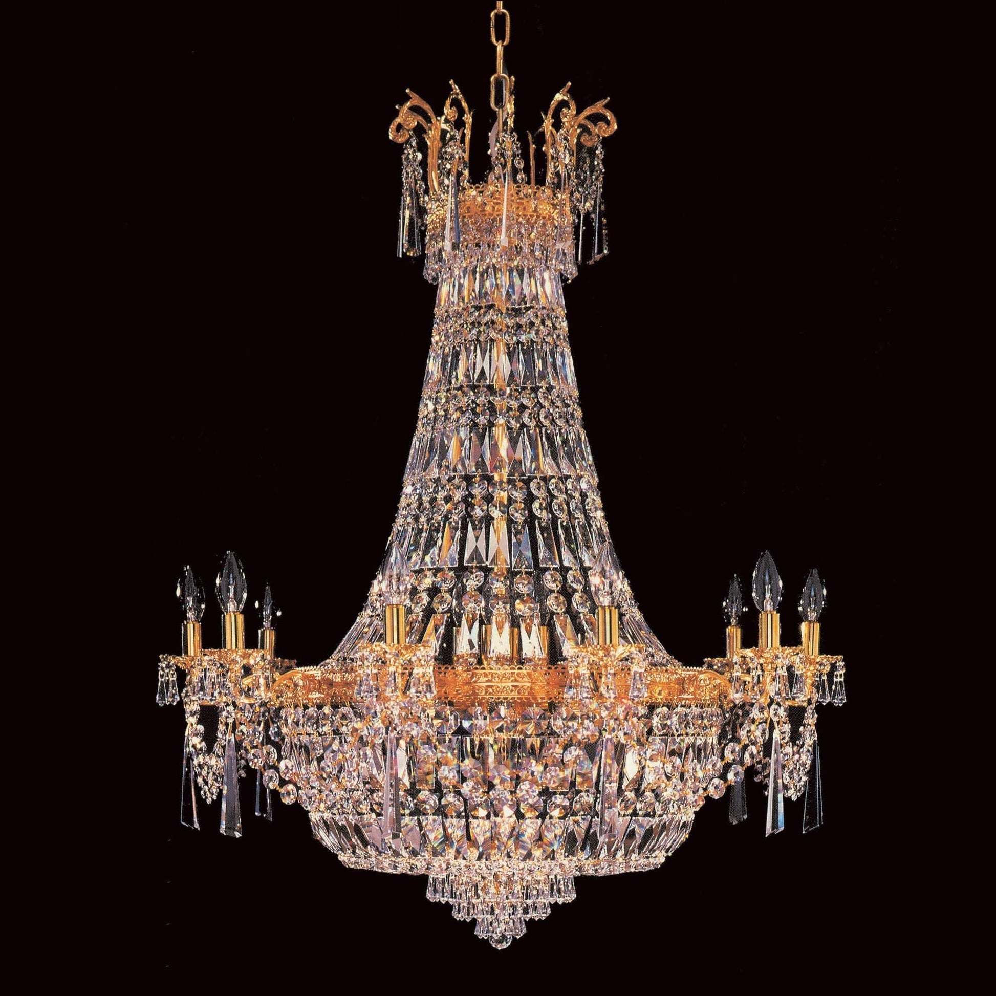 Impex Berlin 24 Light Starlite Gold Crystal Chandelier ST00121/85/24