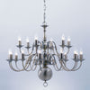 Impex Flemish 21 Light Candle Chandelier in Gun Metal BF00350/12+6+3/GM