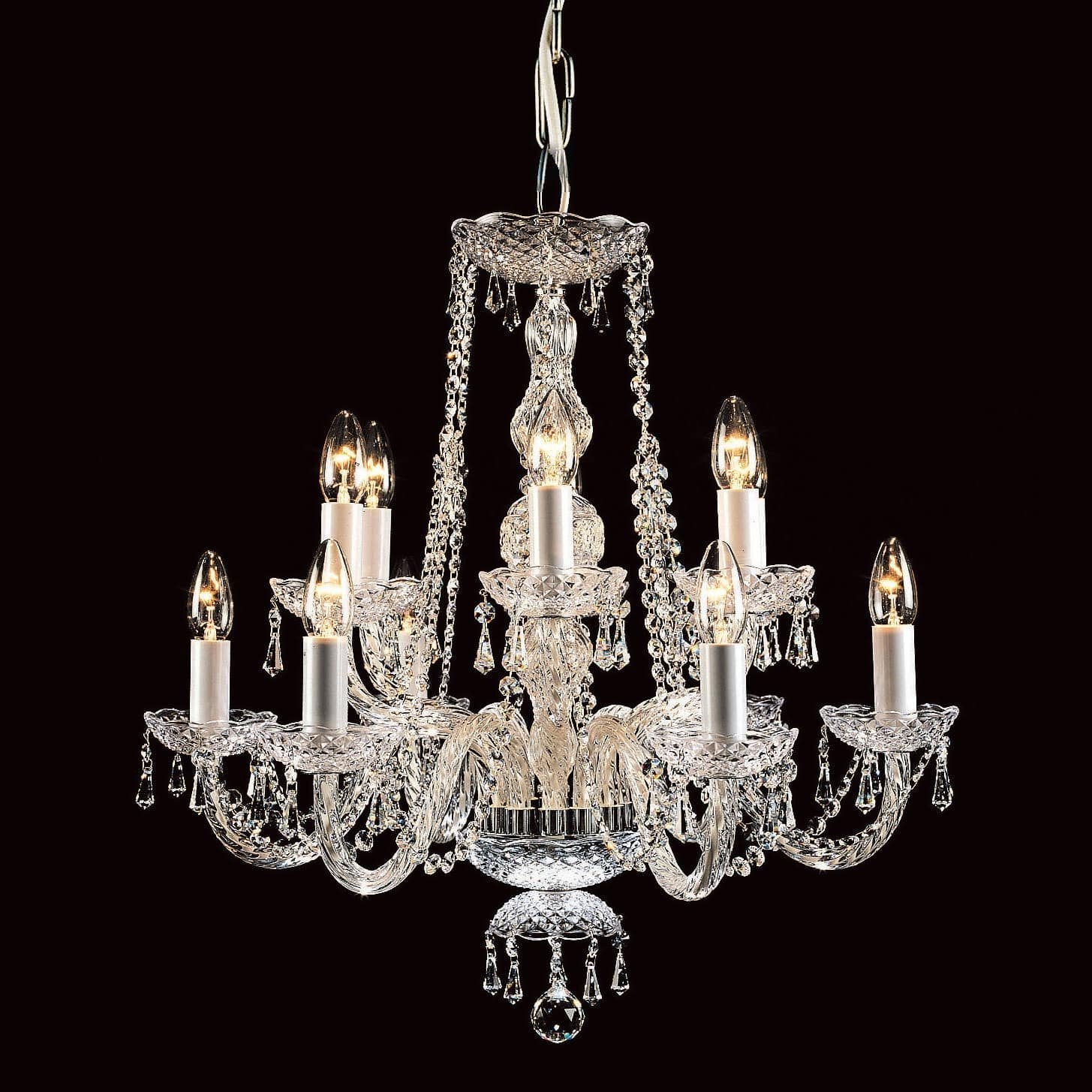 Impex Modra 12 Light Strass Crystal Georgian Chandelier CP00071/12/CH