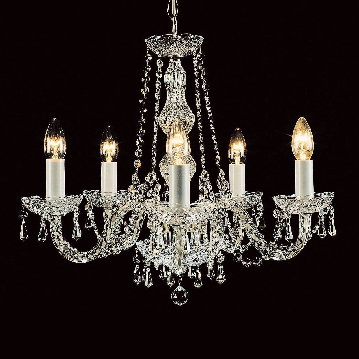 Impex Modra 5 Light Strass Crystal Georgian Chandelier CP00021/05/CH