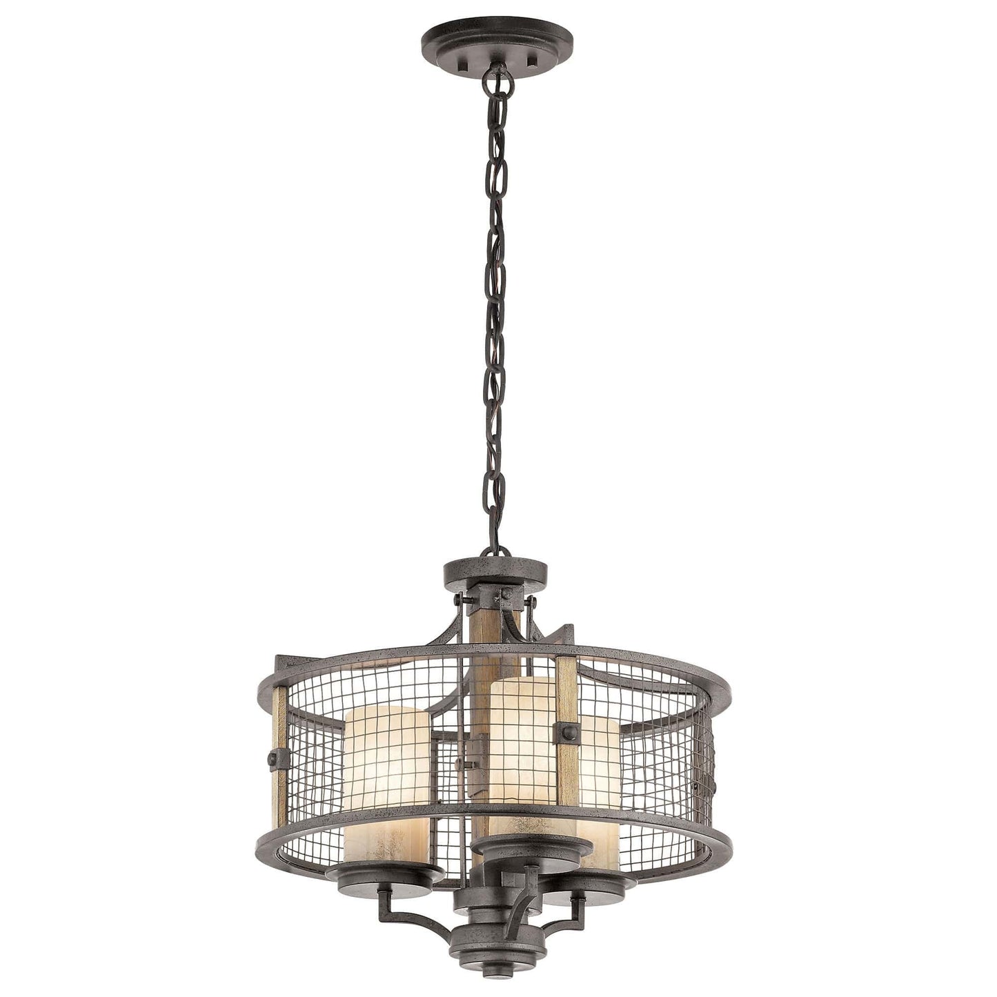 Kichler Ahrendale 3 Light Duo Mount Iron Chandelier KL/AHRENDALE3