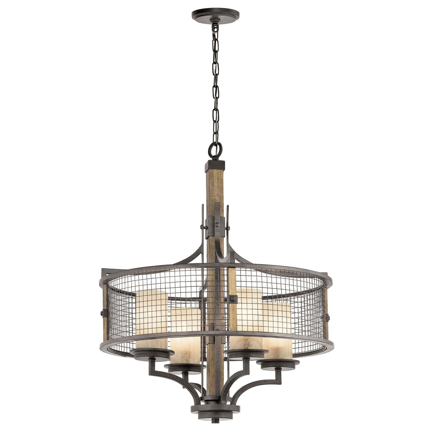 Kichler Ahrendale 4 Light Anvil Iron Cage Chandelier KL/AHRENDALE4