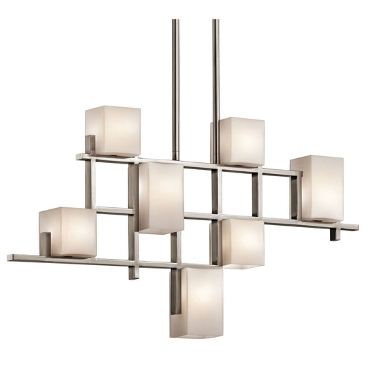Kichler City Lights 7 Light Pewter Linear Chandelier KL/CITY LIGHTS7B