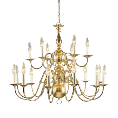 Impex Antwerp Gold 18 Light Solid Brass Chandelier