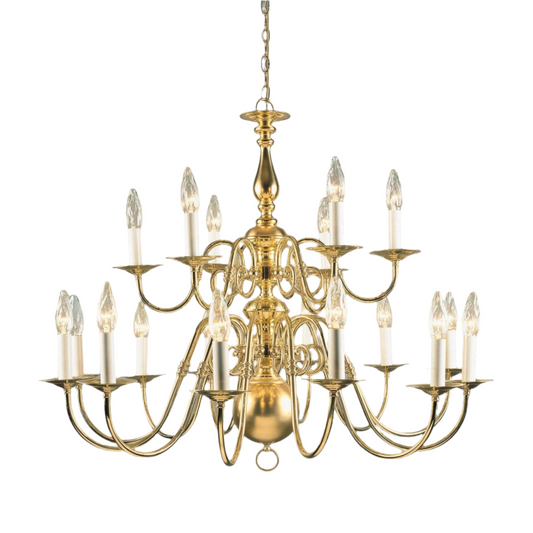 Impex Antwerp Gold 18 Light Solid Brass Chandelier