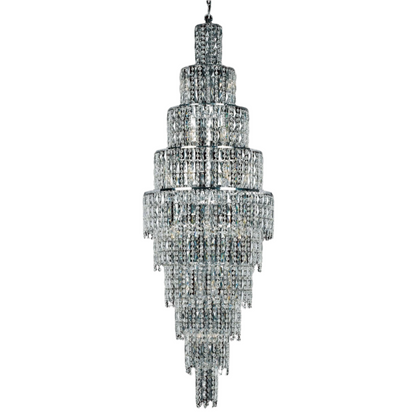 Impex New York 24 Light Glass Icicle Crystal Chandelier