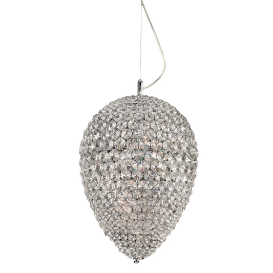 Illuminati Olivio Small Chrome Clear Crystal Chandelier