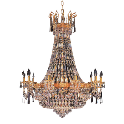 Impex Berlin 24 Light Starlite Gold Crystal Chandelier