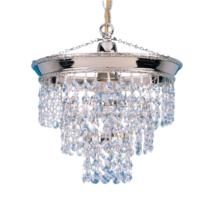 Impex Brunswick 1 Light Nickel Lead Crystal Chandelier