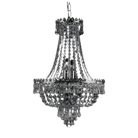 Impex Cologne 8 Light Nickel Empire Crystal Chandelier