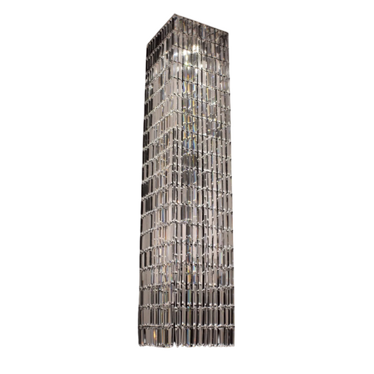 Impex Crystal Art 4 Light LED Square Crystal Chandelier