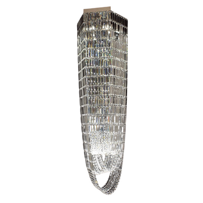 Impex Crystal Art 6 Light LED Hex Crystal Chandelier