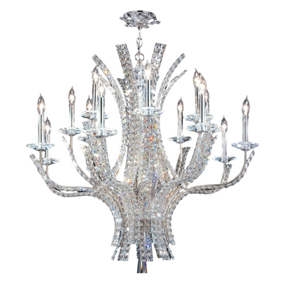 Impex Eclipse 16 Light Chrome Crystal Candle Chandelier