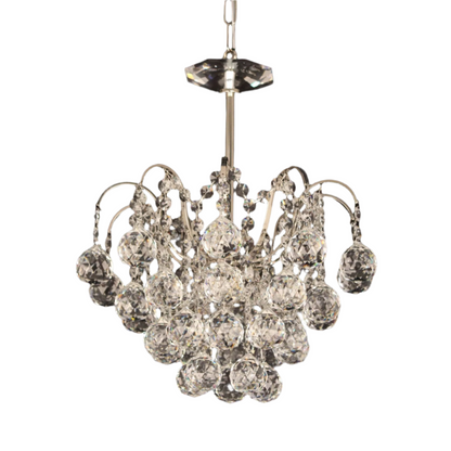 Impex Emmie 2 Light Chrome Crystal Balls Chandelier