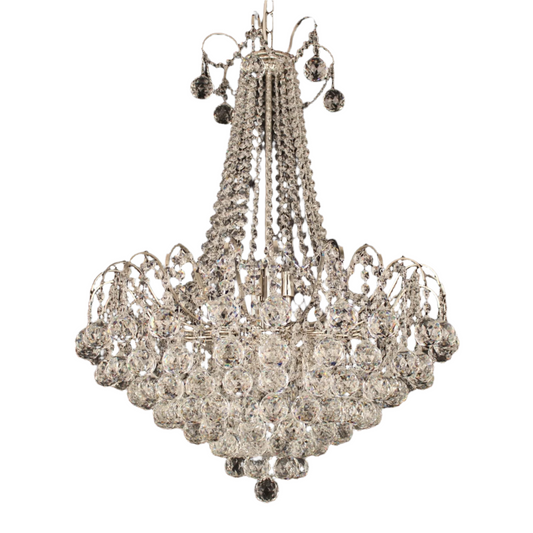 Impex Emmie 9 Light Chrome Crystal Balls Chandelier