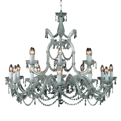 Impex Marie Therese 19 Light Chrome Crystal Chandelier