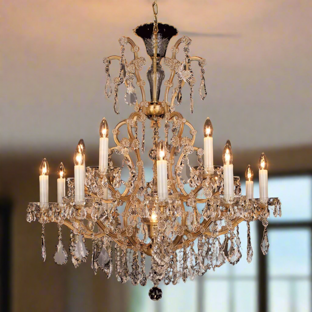 Impex Misto 16 Light Czech Preciosa Crystal Chandelier