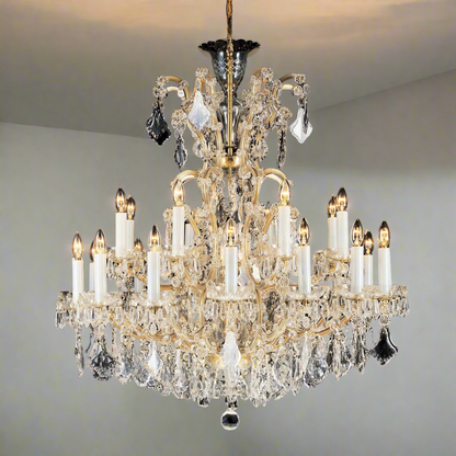 Impex Misto 25 Light Czech Preciosa Crystal Chandelier