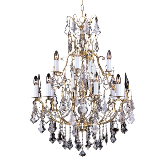 Impex Montmartre 13 Light French Gold Candle Chandelier