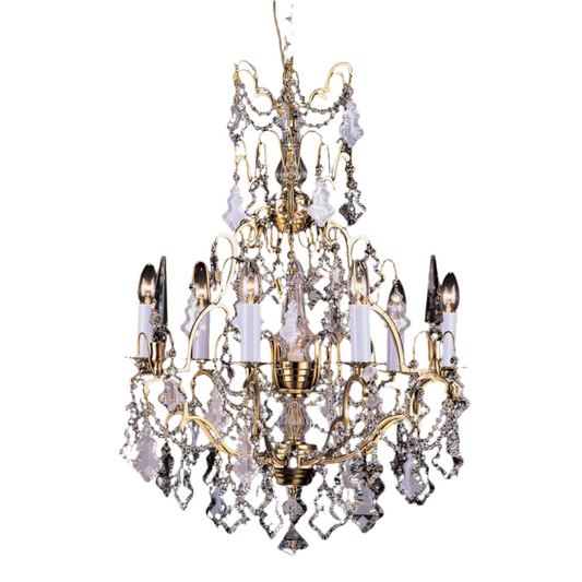 Impex Montmartre 7 Light French Gold Crystal Chandelier