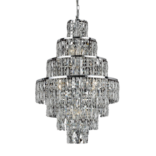 Impex New York Cascade 8 Light Glass Crystal Chandelier