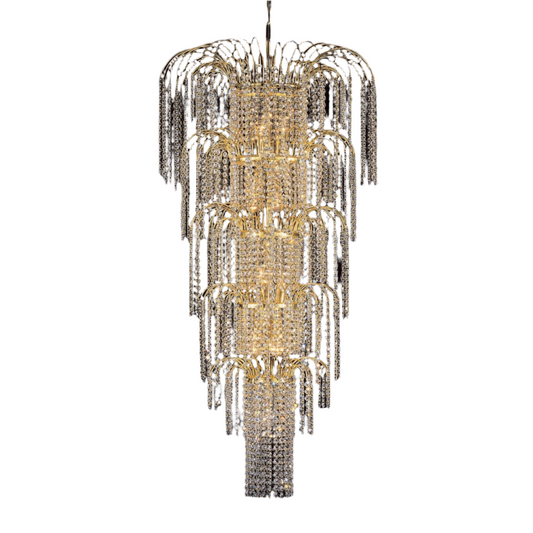 Impex Niva 13 Light Gold Preciosa Crystal Chandelier