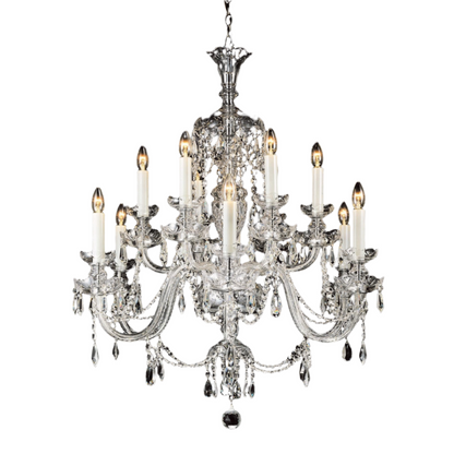 Impex Ostrava 12 Light Crystal Georgian Chandelier