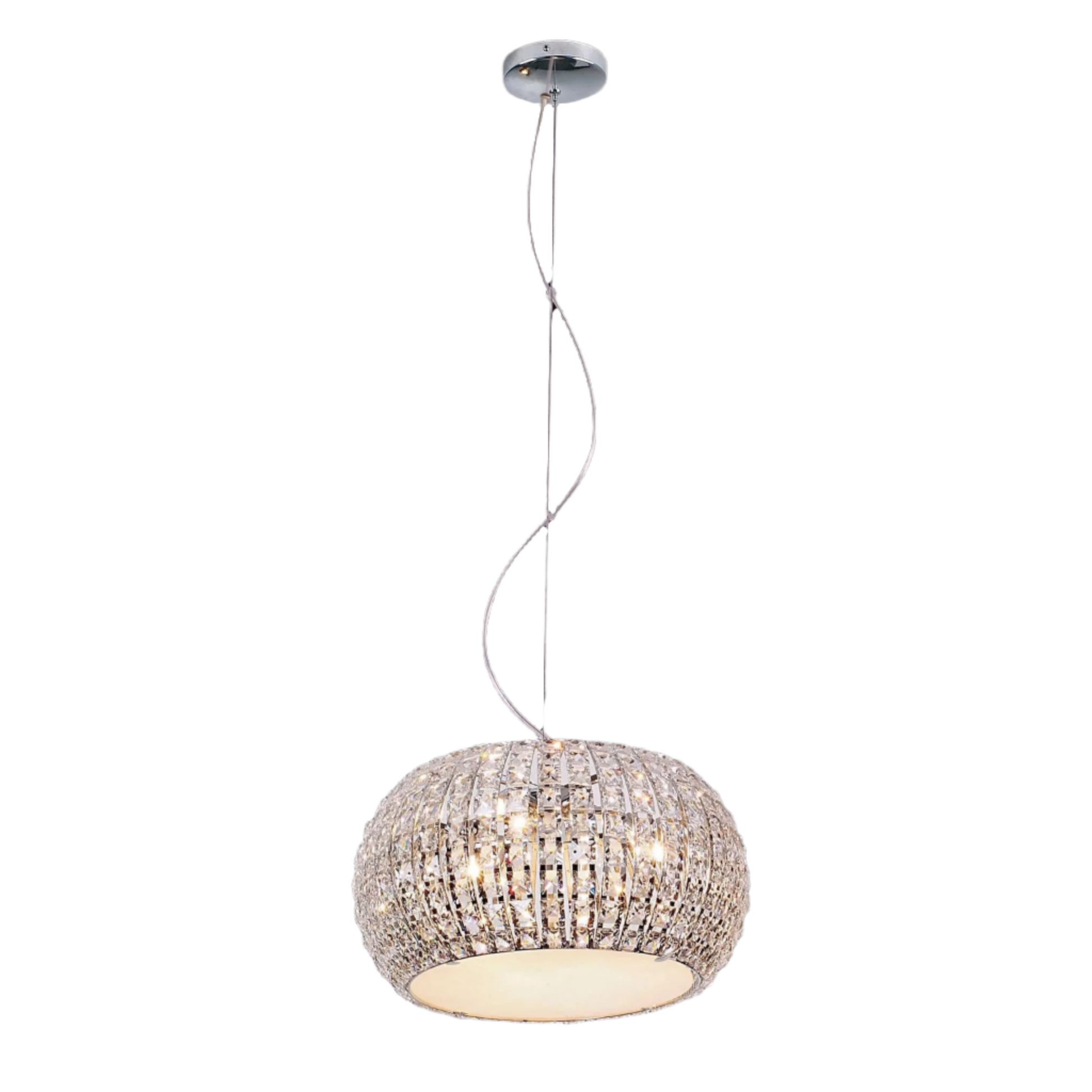 Impex Rome Impex Rome 6 Light Chrome Clear Crystal Drum Chandelier – Chandelier ...