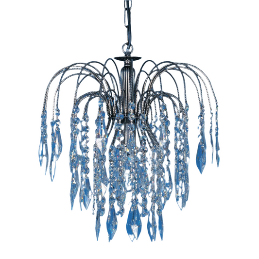 Impex Shower 1 Light Strass Crystal Nickel Chandelier