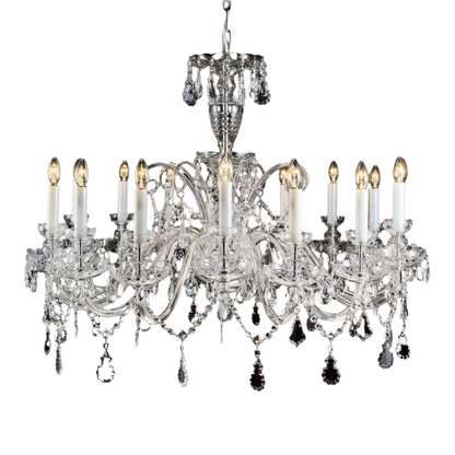 Impex Trutnov 16 Light Georgian Lead Crystal Chandelier