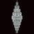 Impex New York 24 Light Glass Icicle Crystal Chandelier