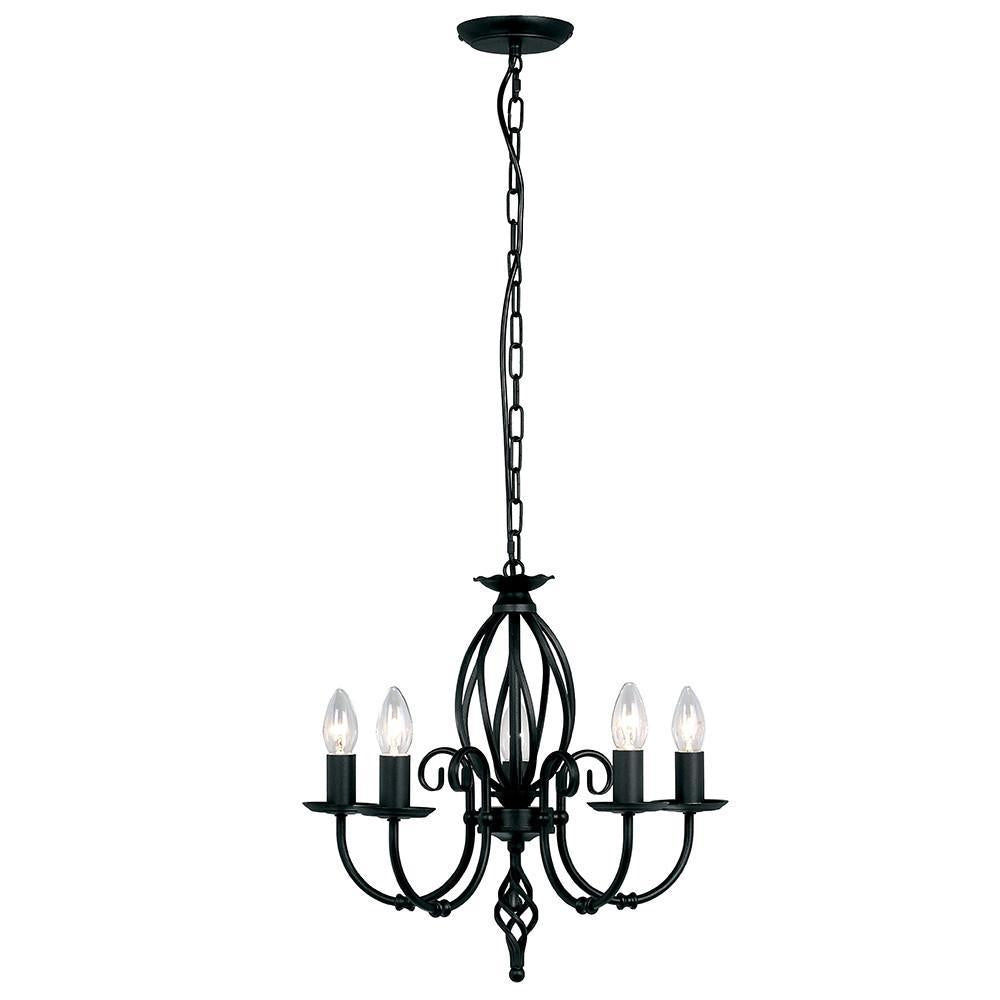 Elstead Artisan 5 Light Black Chandelier ART5 BLACK