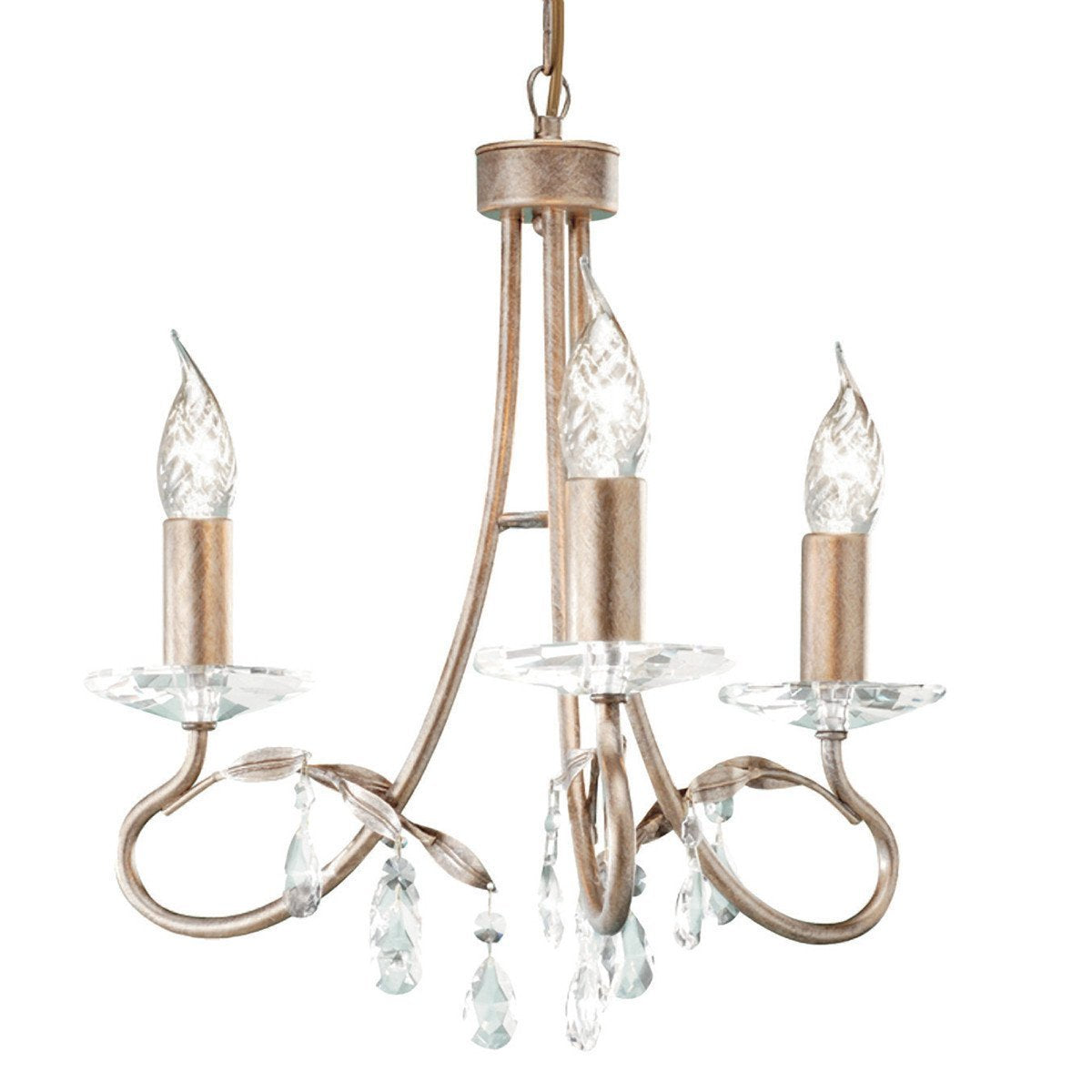 Elstead Christina 3 Light Silver/Gold Chandelier CRT3 SILVER/GOLD