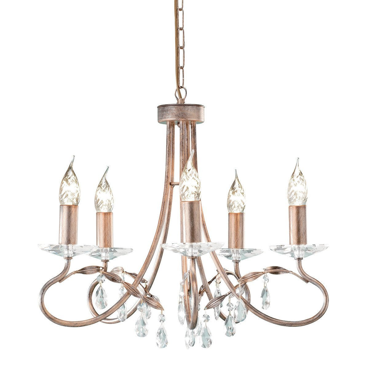 Elstead Christina 5 Light Silver/Gold Chandelier CRT5 SILVER/GOLD