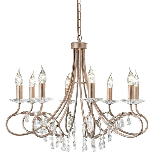 Elstead Christina 8 Light Silver/Gold Chandelier CRT8 SILVER/GOLD