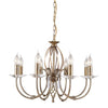 Elstead Aegean 8 Light Aged Brass Candle Chandelier AG8 AGED BRASS