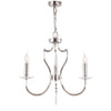 Elstead Pimlico 3 Light Silver Nickel Candle Chandelier PM3 PN