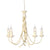 Elstead Ribbon 5 Light Ivory Gold Candle Chandelier