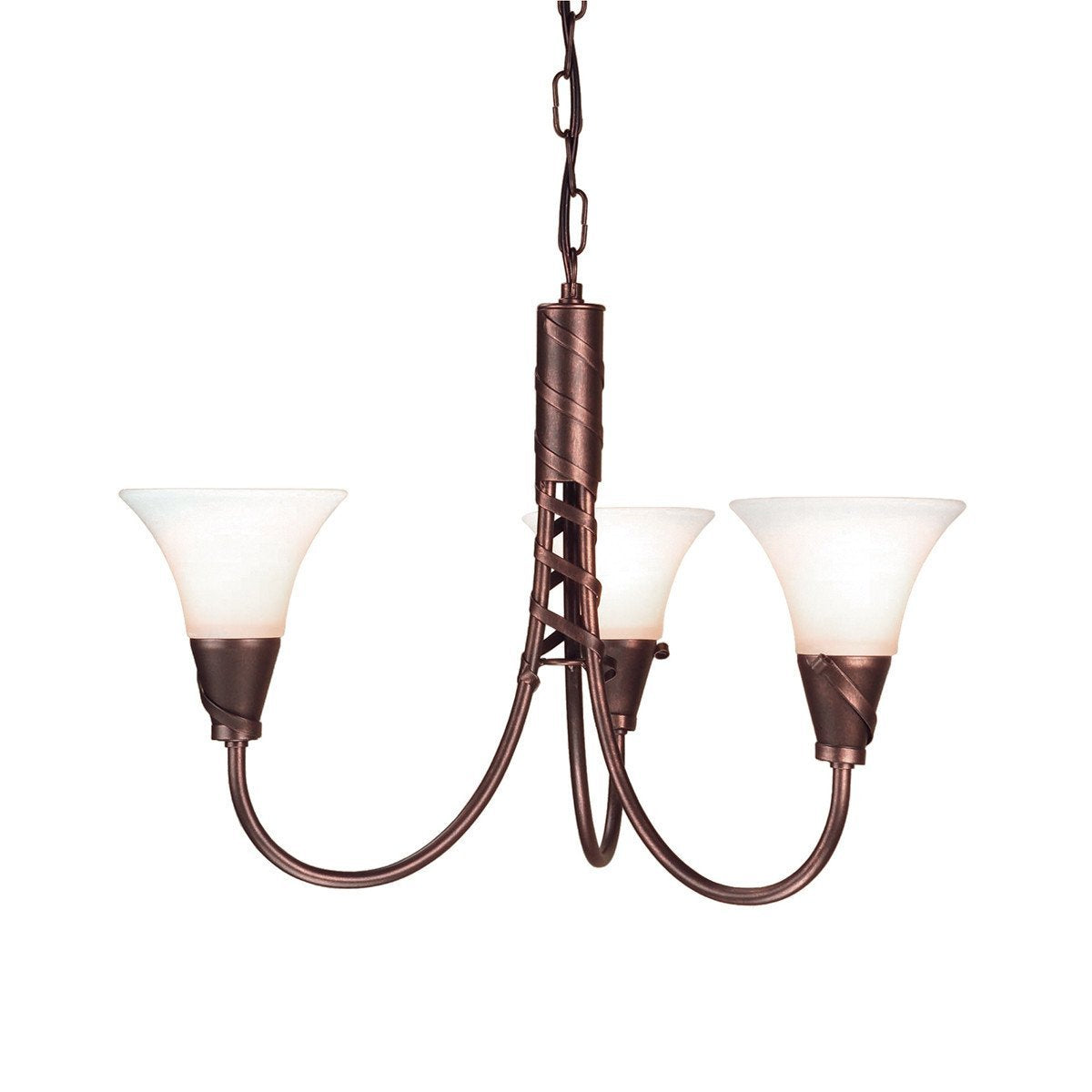 Elstead Emily 3 Light Copper Patina Chandelier EM3 COPPER