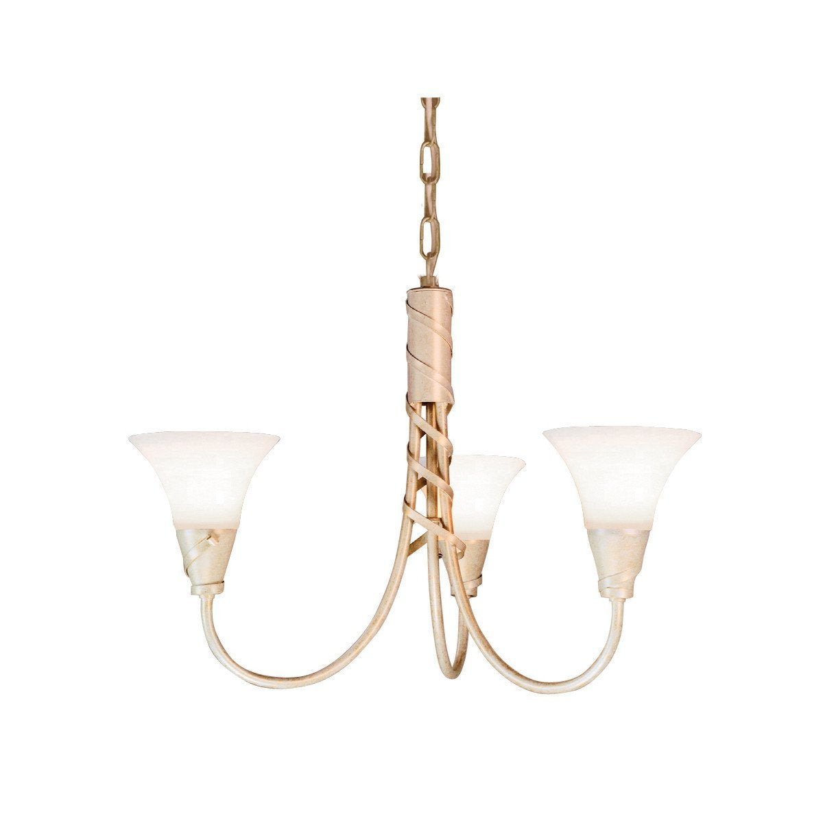 Elstead Emily 3 Light Ivory/Gold Chandelier EM3 IV/GOLD