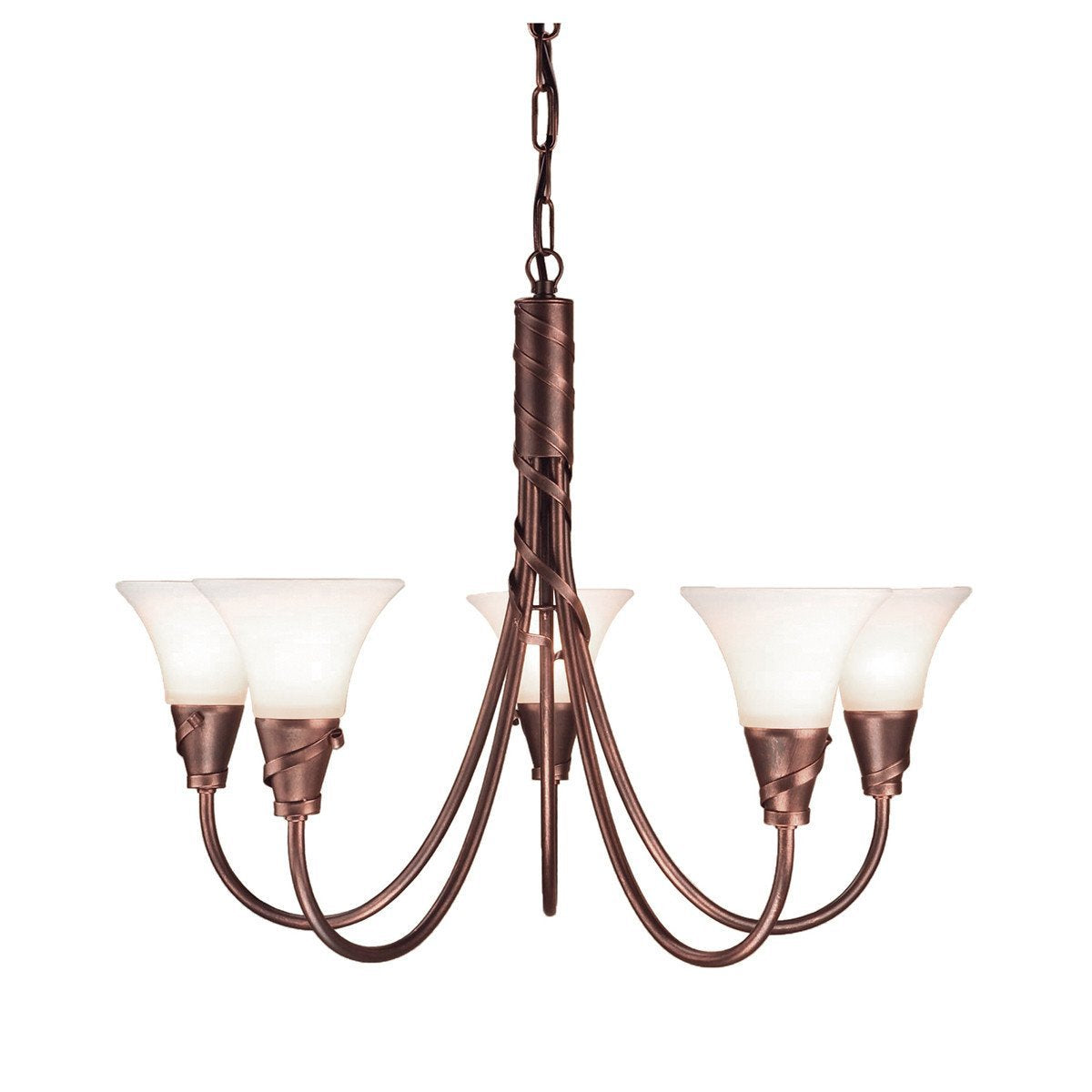 Elstead Emily 5 Light Copper Patina Chandelier EM5 COPPER