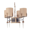 Flambeau Diego 4 Light Taupe and Gold, Crystal Chandelier FB/DIEGO4